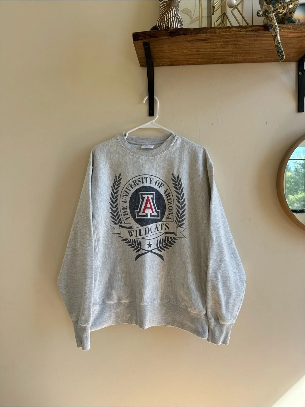 Champion Gray University of Arizona Wildcats Crewneck Sweatshirt
